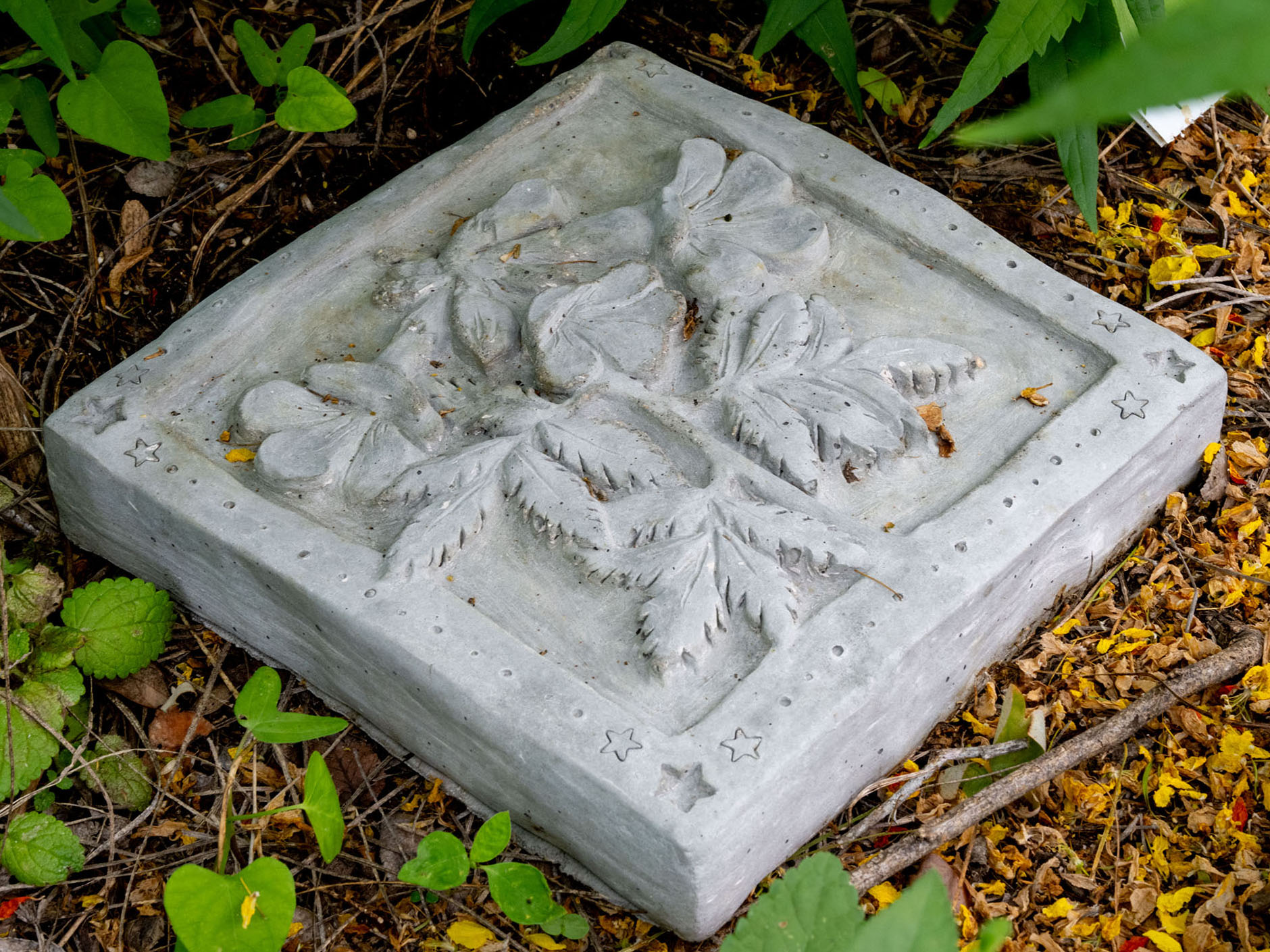 Yellow Esperanza by Jazlyn Voorhees - Concrete low relief sculpture